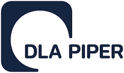 Logo of DLA Piper with a stylized 'D' and 'P'.