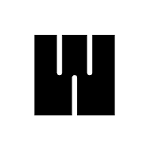 Stylized black and white letter 'W' and 'M' combined in a symmetrical design.