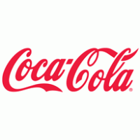 Coca-Cola logo in red cursive text
