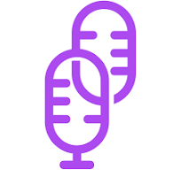 Illustration of two purple pills or capsules