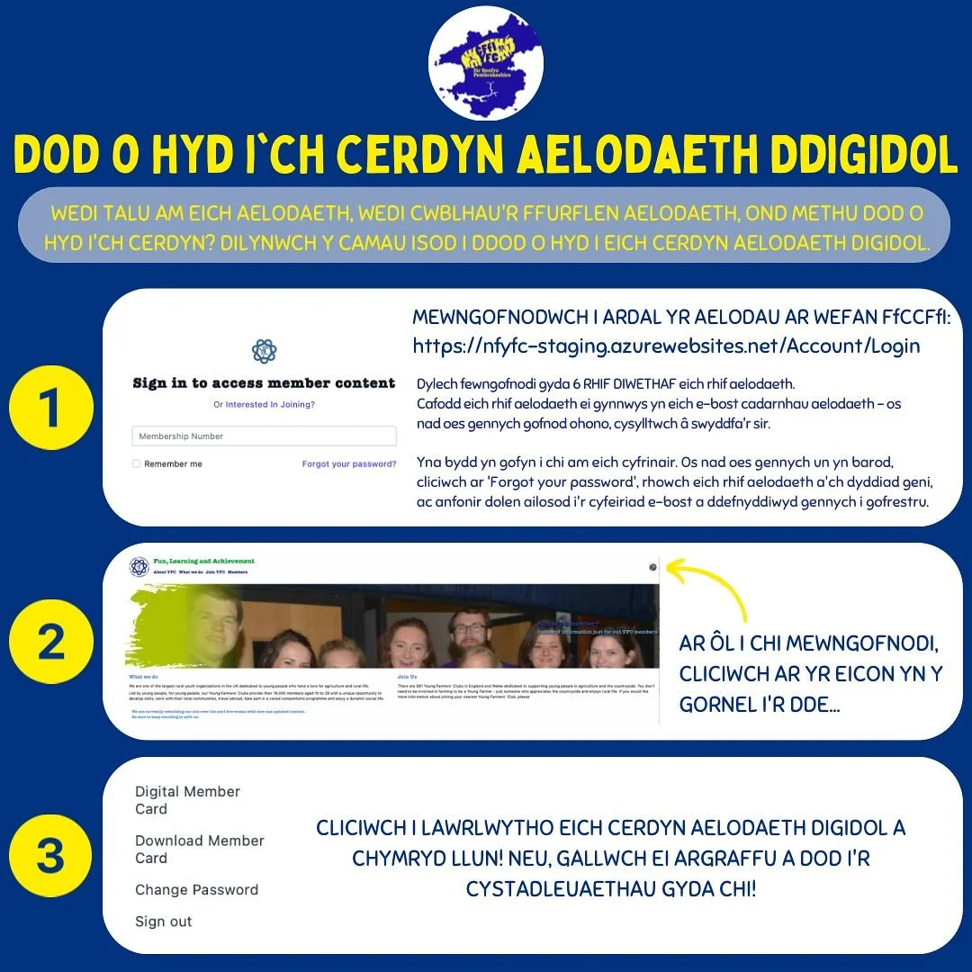 Cofiwch cael eich cerdyn aelodaeth yn barod os ydych yn cystadlu yn yr Eisteddfod heddi&rsquo; 🌟 

Remember to have your membership card ready if you&rsquo;re competing at the Eisteddfod today 🌟