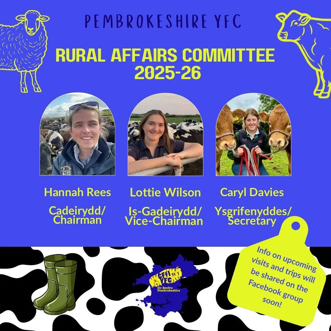 🌱 🚜 𝐒𝐰𝐲𝐝𝐝𝐨𝐠𝐢𝐨𝐧 𝐏𝐰𝐲𝐥𝐥𝐠𝐨𝐫 𝐌𝐚𝐭𝐞𝐫𝐢𝐨𝐧 𝐆𝐰𝐞𝐥𝐝𝐢𝐠 𝟐𝟓-𝟐𝟔 &bull; 𝟐𝟓-𝟐𝟔 𝐑𝐮𝐫𝐚𝐥 𝐀𝐟𝐟𝐚𝐢𝐫𝐬 𝐂𝐨𝐦𝐦𝐢𝐭𝐭𝐞𝐞 𝐎𝐟𝐟𝐢𝐜𝐢𝐚𝐥𝐬 🚜 🌾

The committee has a number of visits and events in the pipeline! Keep an eye