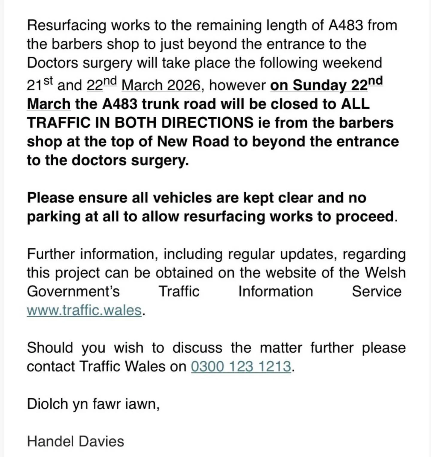 ⚠️At sylw aelodau a chefnogwyr sy&rsquo;n teithio i Lanelwedd dydd Sul ⚠️

⚠️ Members and supporters traveling to Builth on Sunday, please take note ⚠️

The diversion is through Brecon and likely to add 30-40 minutes on to your journey. Please allow 