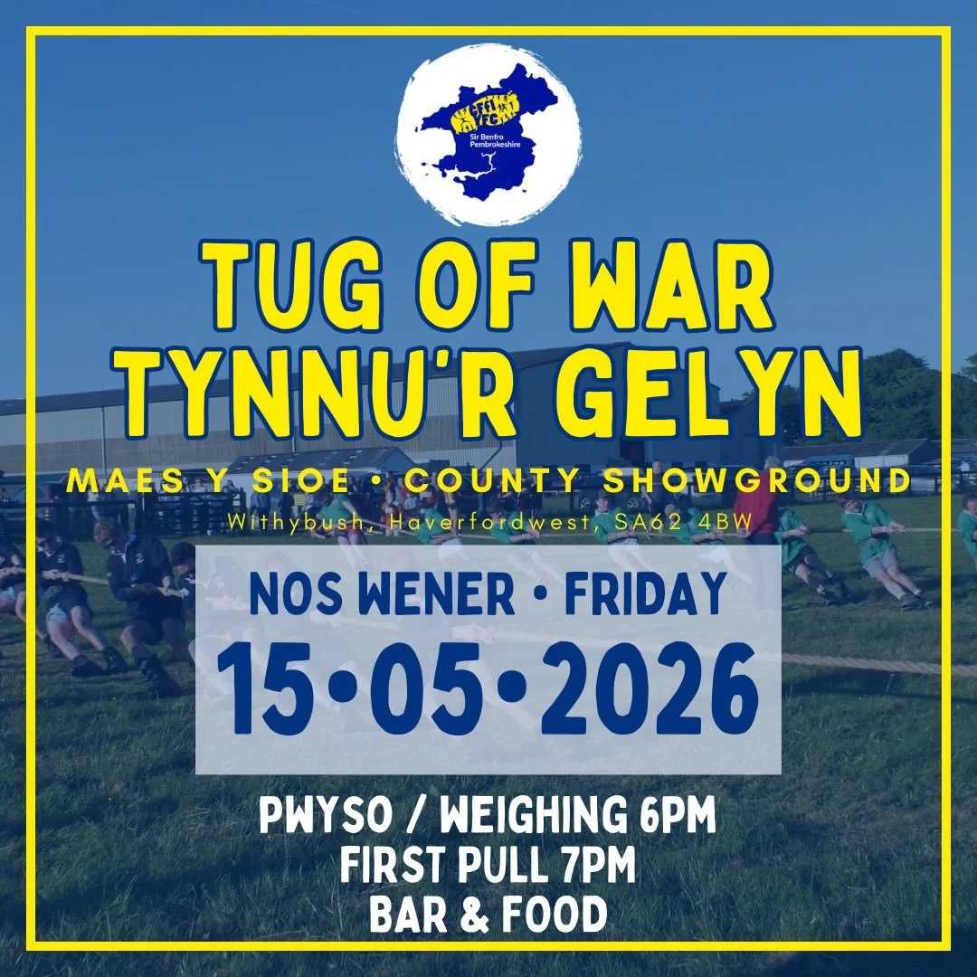 🌟 TUG OF WAR &bull; TYNNU&rsquo;R GELYN 🌟 

📆 FRIDAY 15.05.26
⚖️ Weighing 6pm
⏰ First pull 7pm
🍻 Bar
🍔 Food @cegin_cawl_potsh