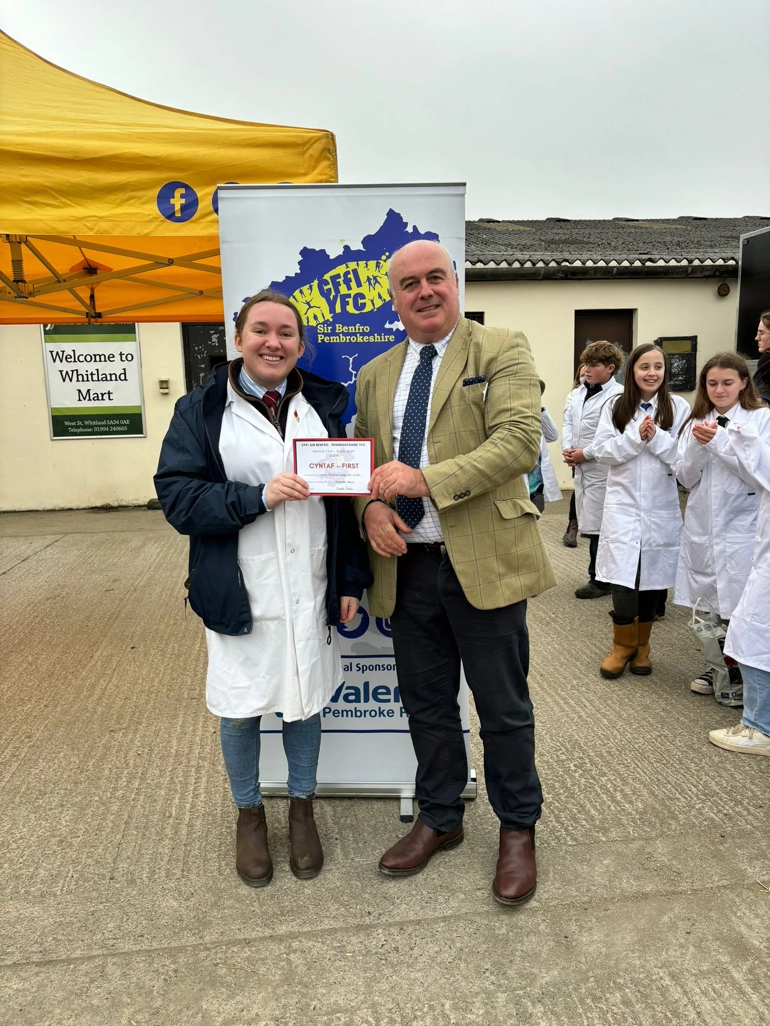 Butchers Lambs under 18 Winner - Charlotte, Lewis, South Pembs YFC