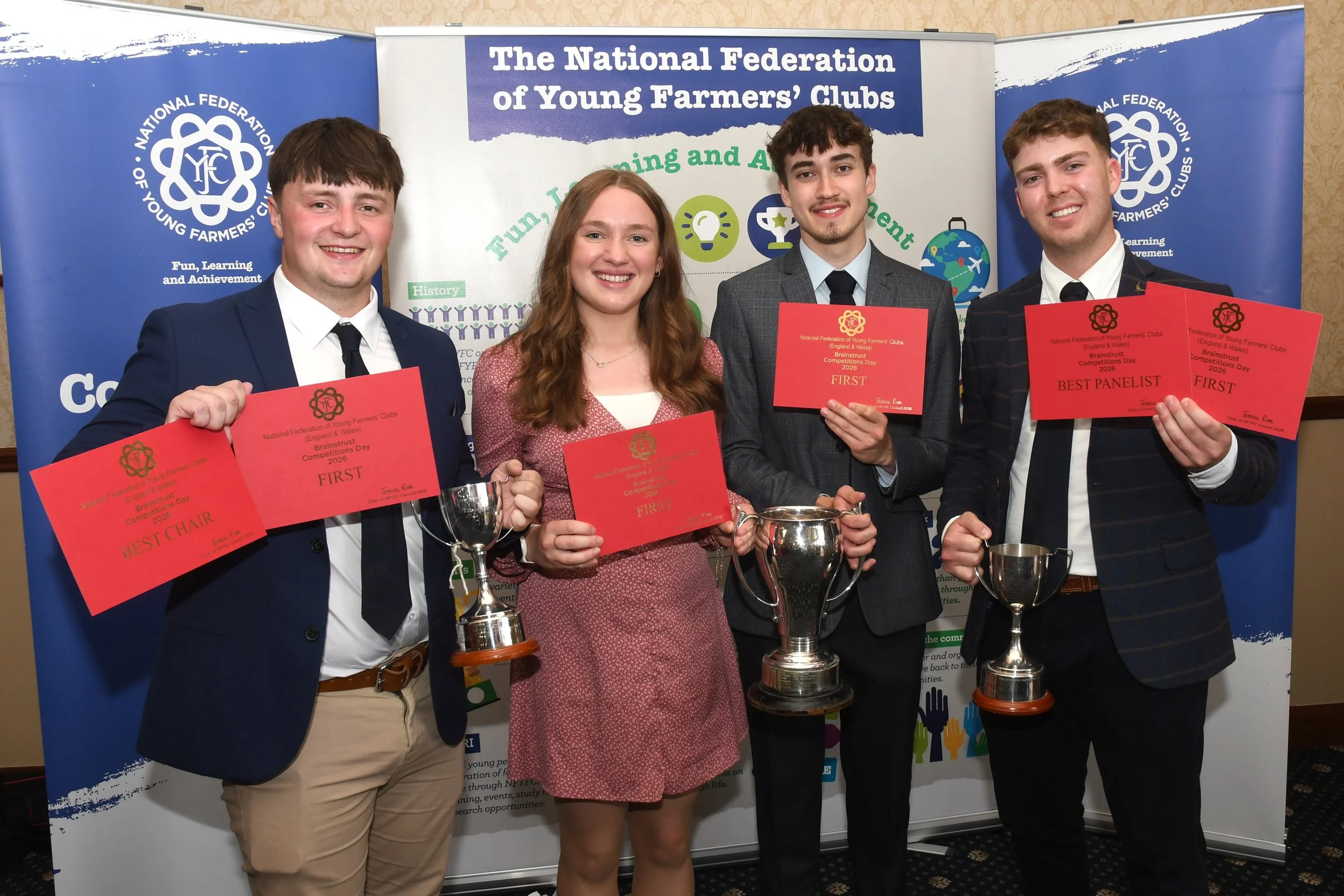 Brainstrust Winners - 1st Pembrokeshire YFC
Best Chair - Will Lewis Keyston YFC
Best Panelist - Aled James Keyston YFC