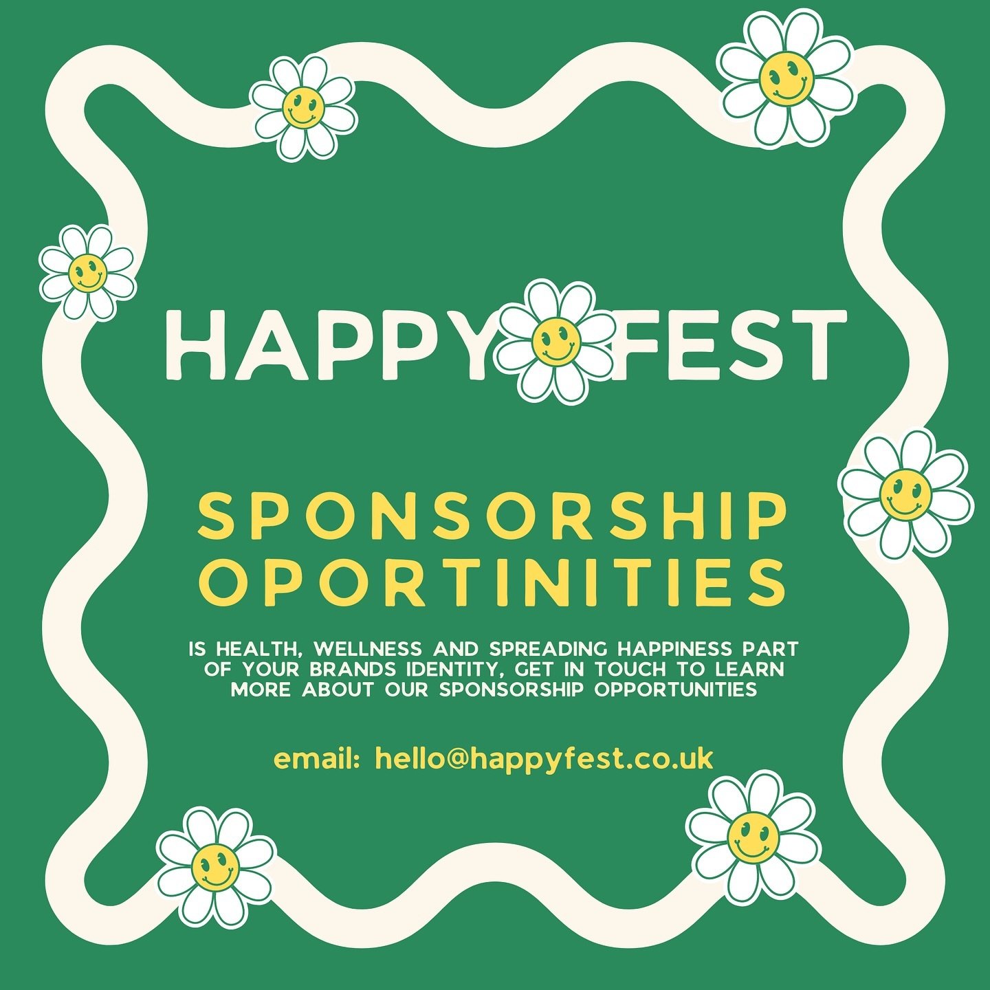 NOT LONG LEFT 🌼 Sponsors get in touch! We&rsquo;ve not got long before entries close for Happy Fest &lsquo;25 in Bedford. 

We&rsquo;re looking for SME&rsquo;s to support our event in return for some incredible promotion 🙌🏽🤩

Get in touch to rece