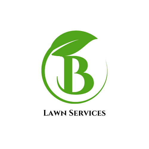 Green leaf and letter B logo for lawn services