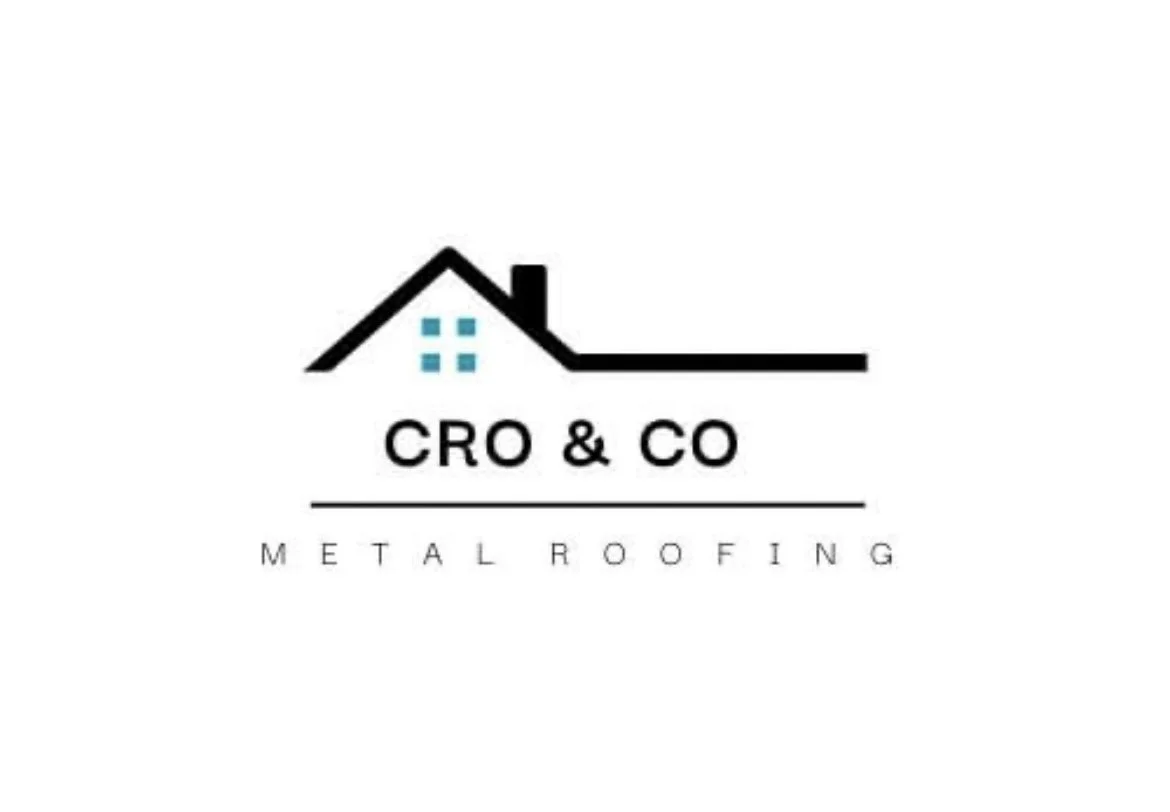 Logo of CRO & CO Metal Roofing with a house roof design.