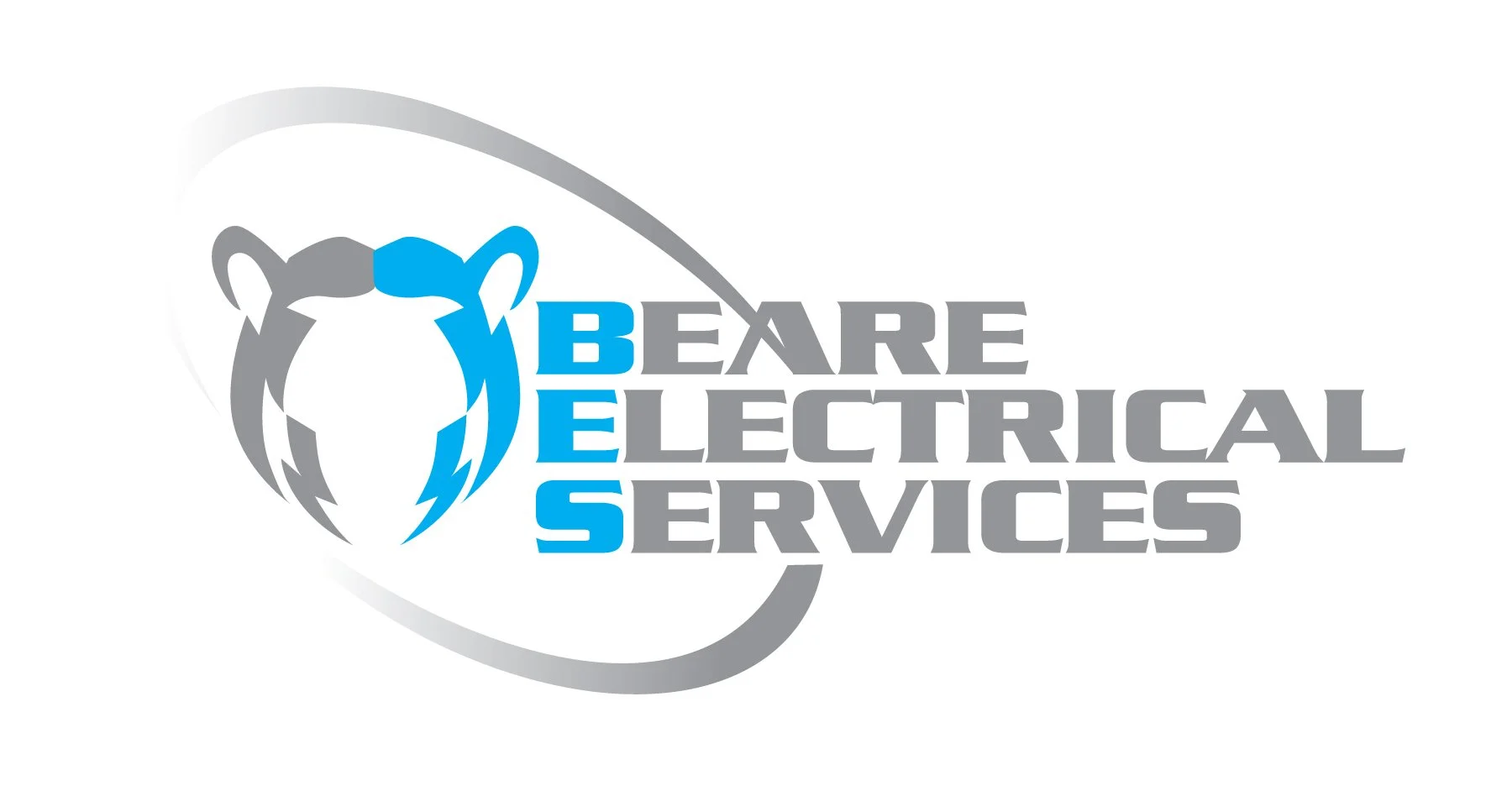 Logo of Beare Electrical Services with bear head design and swoosh.