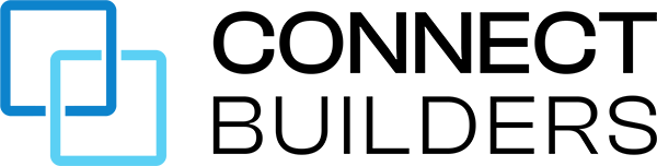 Stylized logo of QuestBridge with blue geometric emblem and black text.