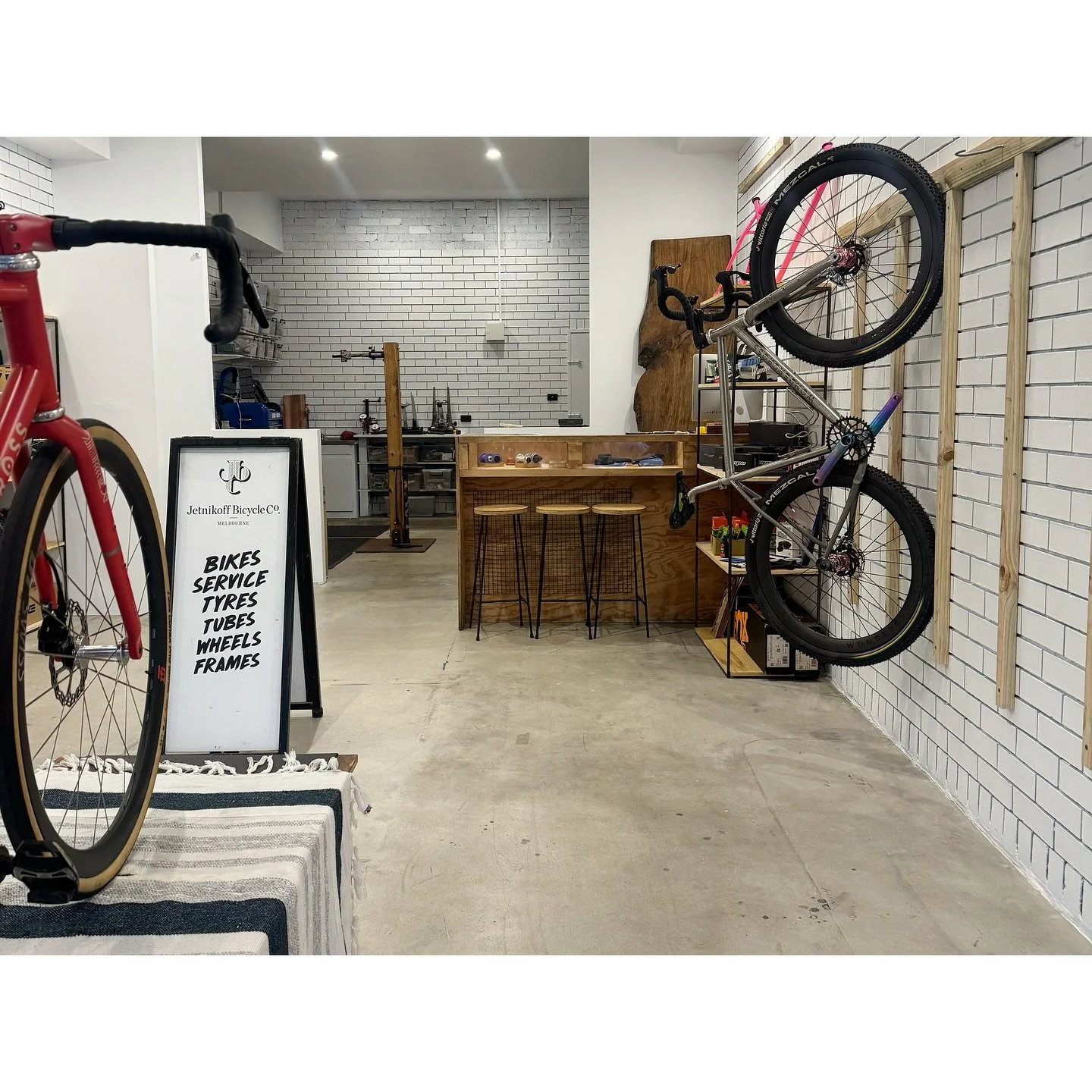 A blank canvas.
Fresh start. Don&rsquo;t call it a comeback. 
What brands do you want to see in the new space?
.
.
Slowly building the new shop space @jetnikoff in Brunswick heads nsw.
.
Currently available for services / wheel builds &amp; bike buil