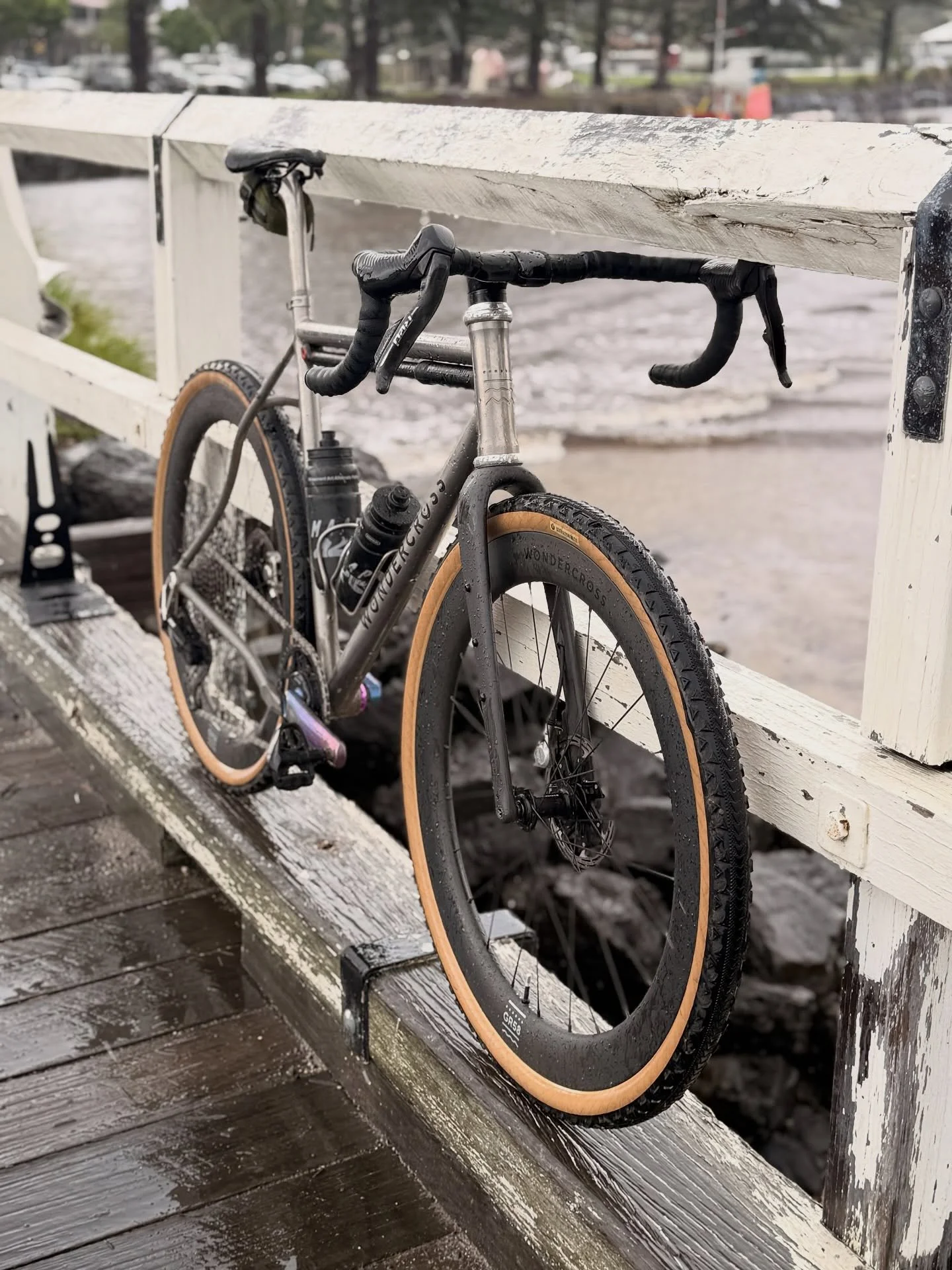 It&rsquo;s @wondercrosscycling Wanderer time.
One of the most versatile bikes on the market.
How would you build yours?
.
Build specs
Frameset: Wanderer titanium frame &amp; Enve in route fork
Size: large 
Headset: Chris king aeroset 3
Groupset: Sram