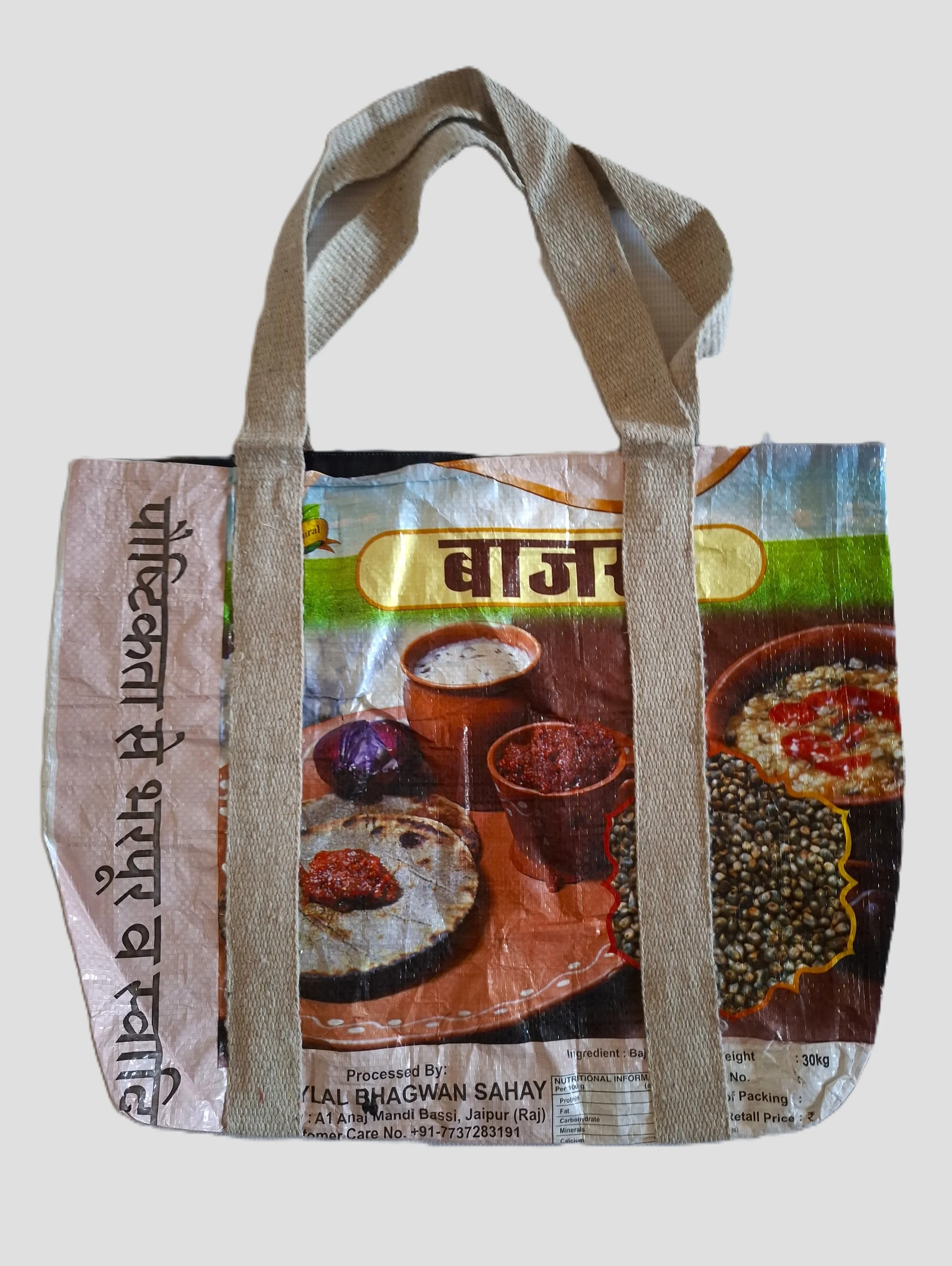 Tote bag made from ricebag