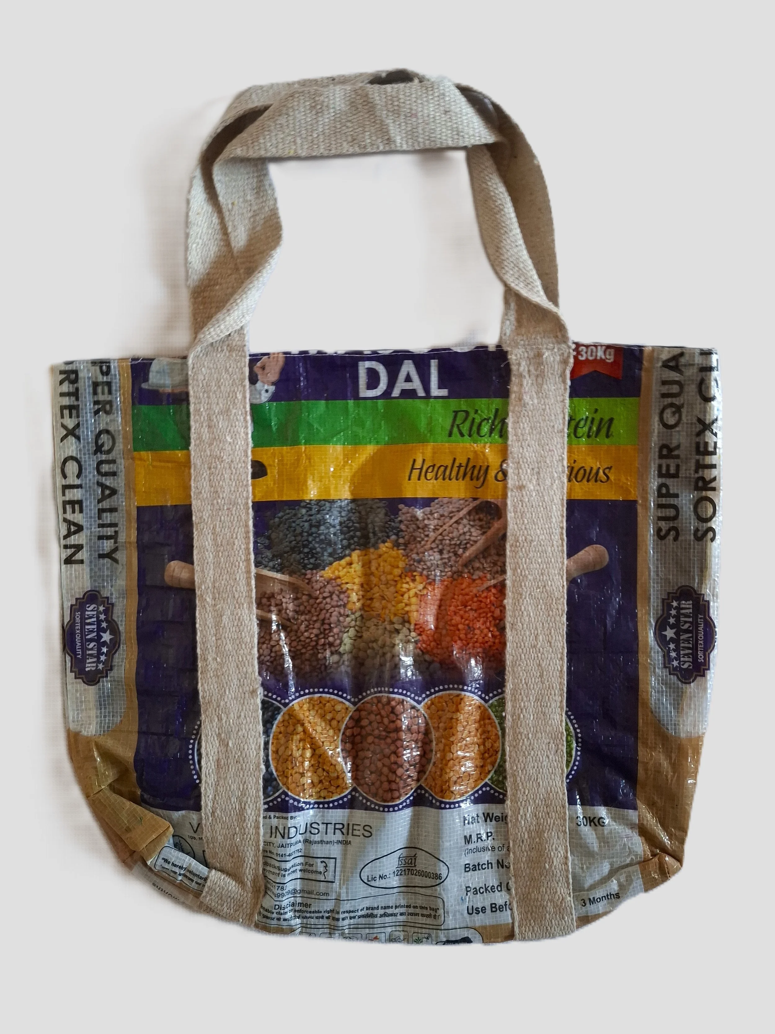 Tote bag made from ricebag