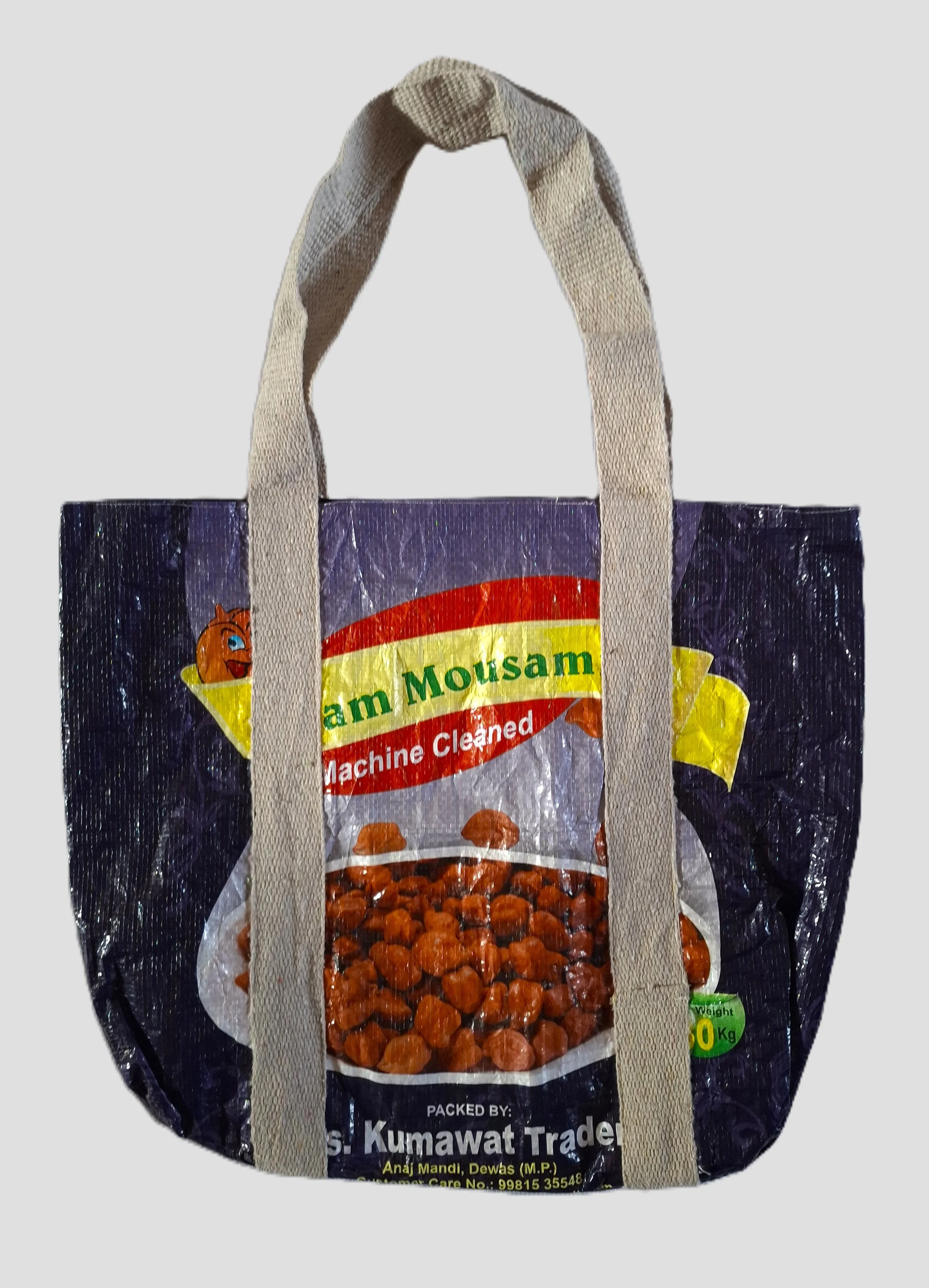 Tote bag made from ricebag