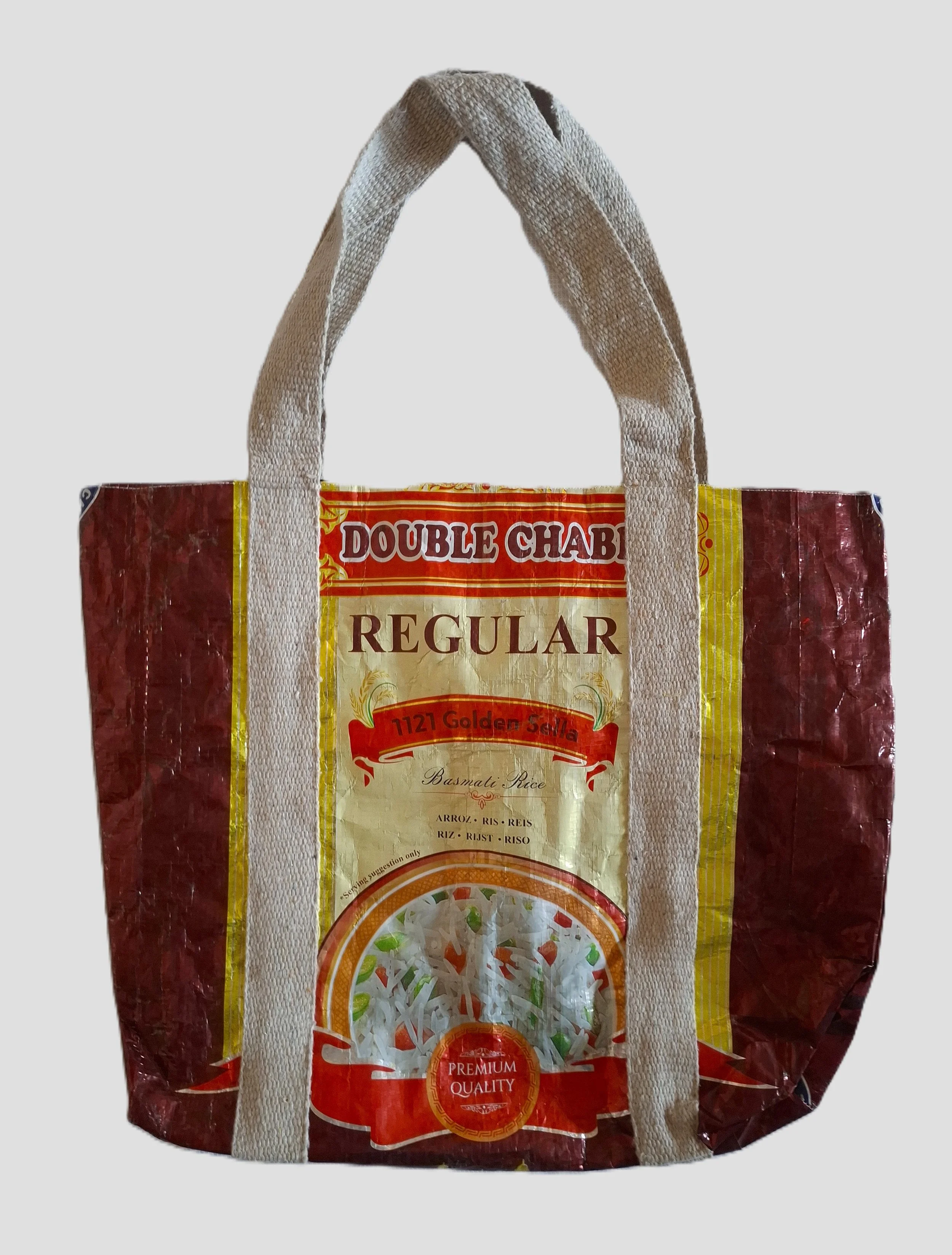 Tote bag made from ricebag
