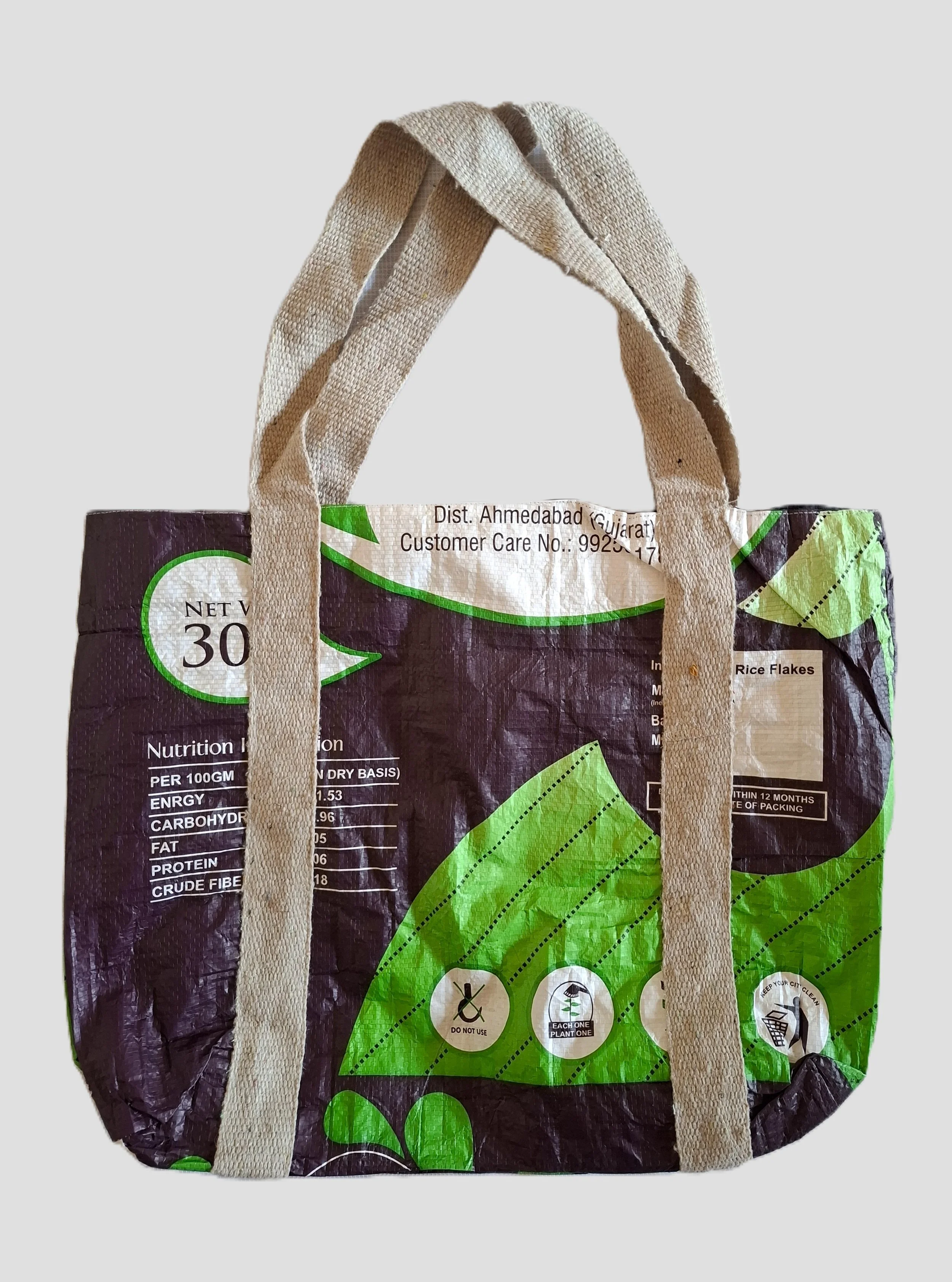 Tote bag made from ricebag