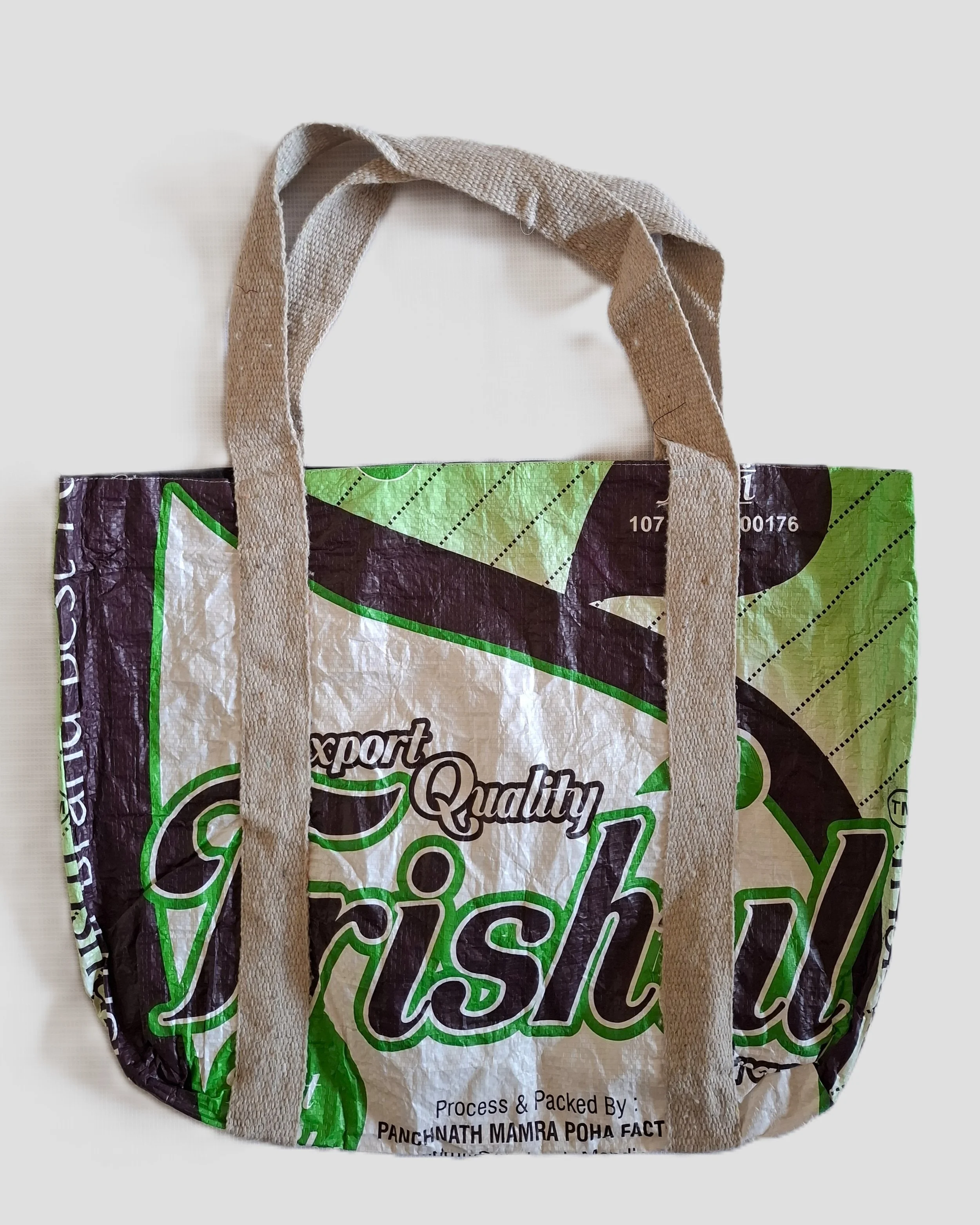 Tote bag made from ricebag