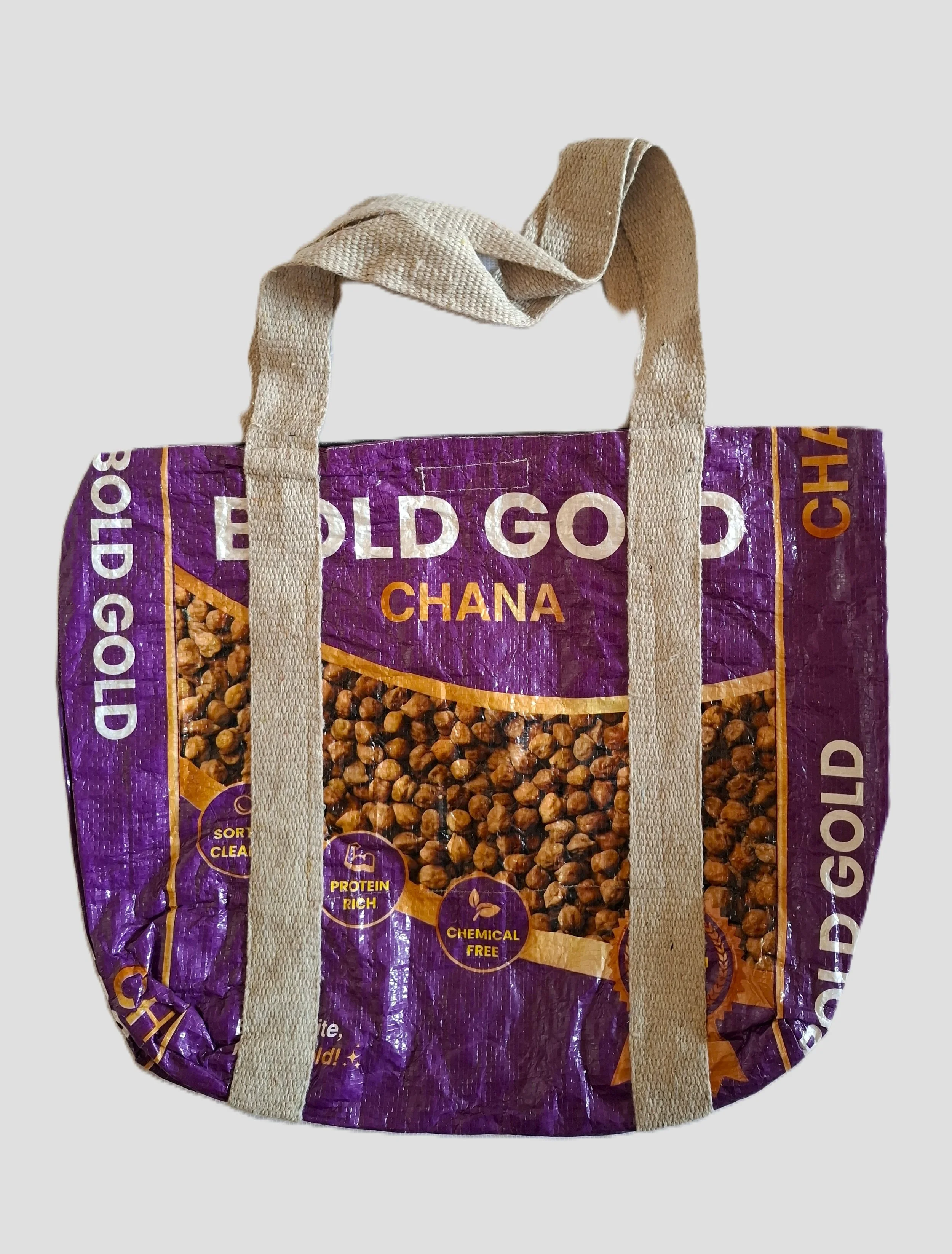Tote bag made from ricebag