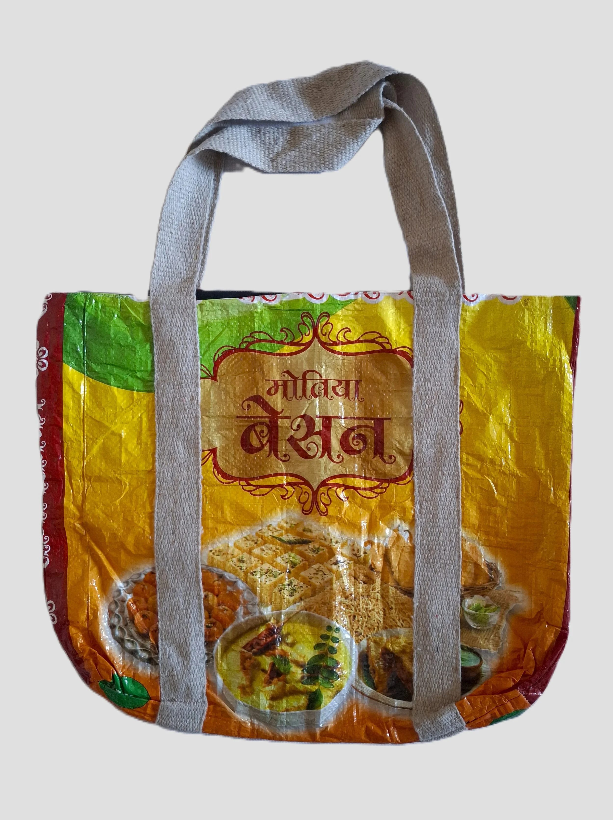 Tote bag made from ricebag