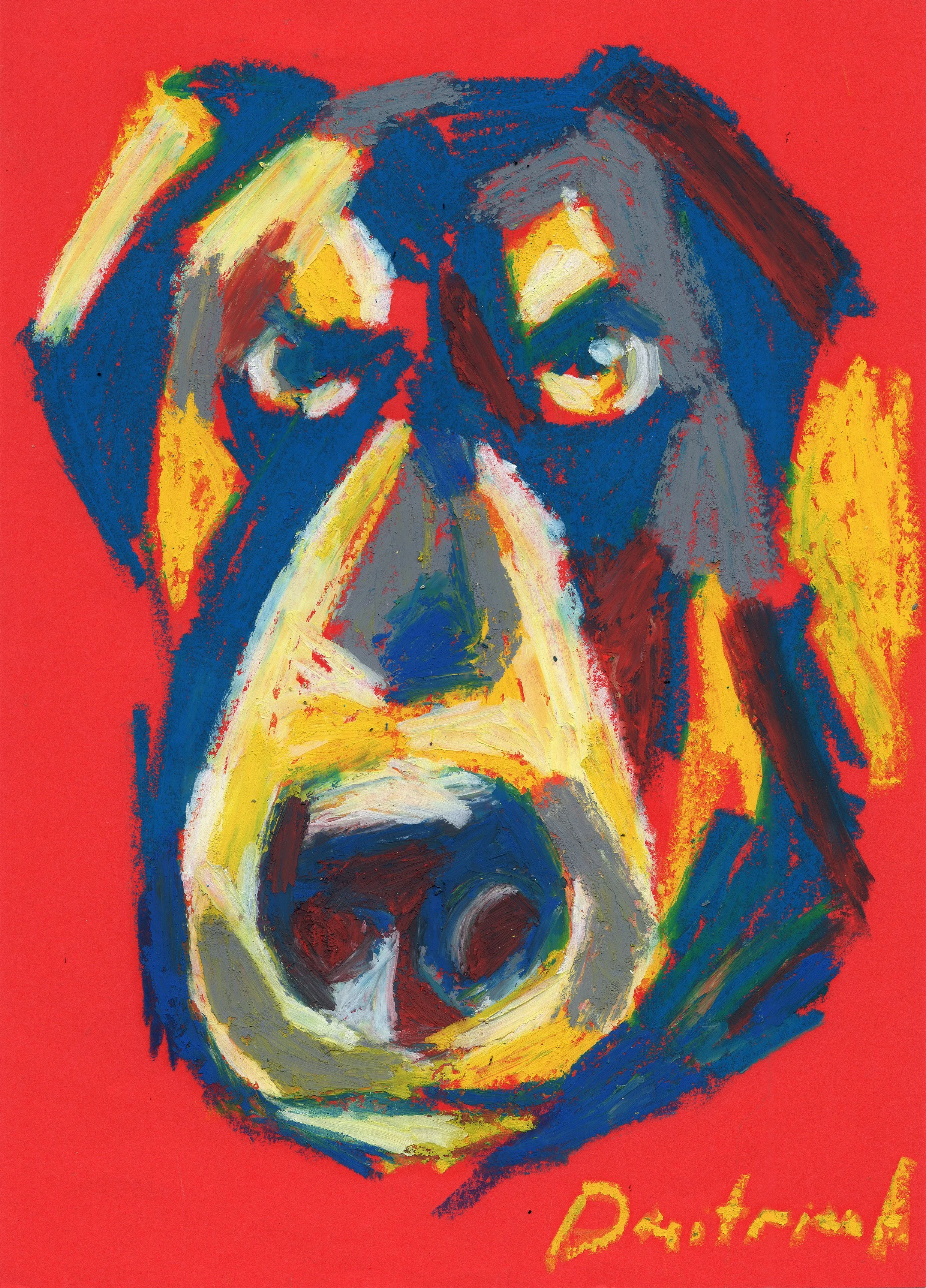 ANGRY DOG, 2024
Oil pastel on color paper
11 2/5 × 8 3/10 in | 29 × 21 cm
Unique work
Includes a Certificate of Authenticity
SOLD