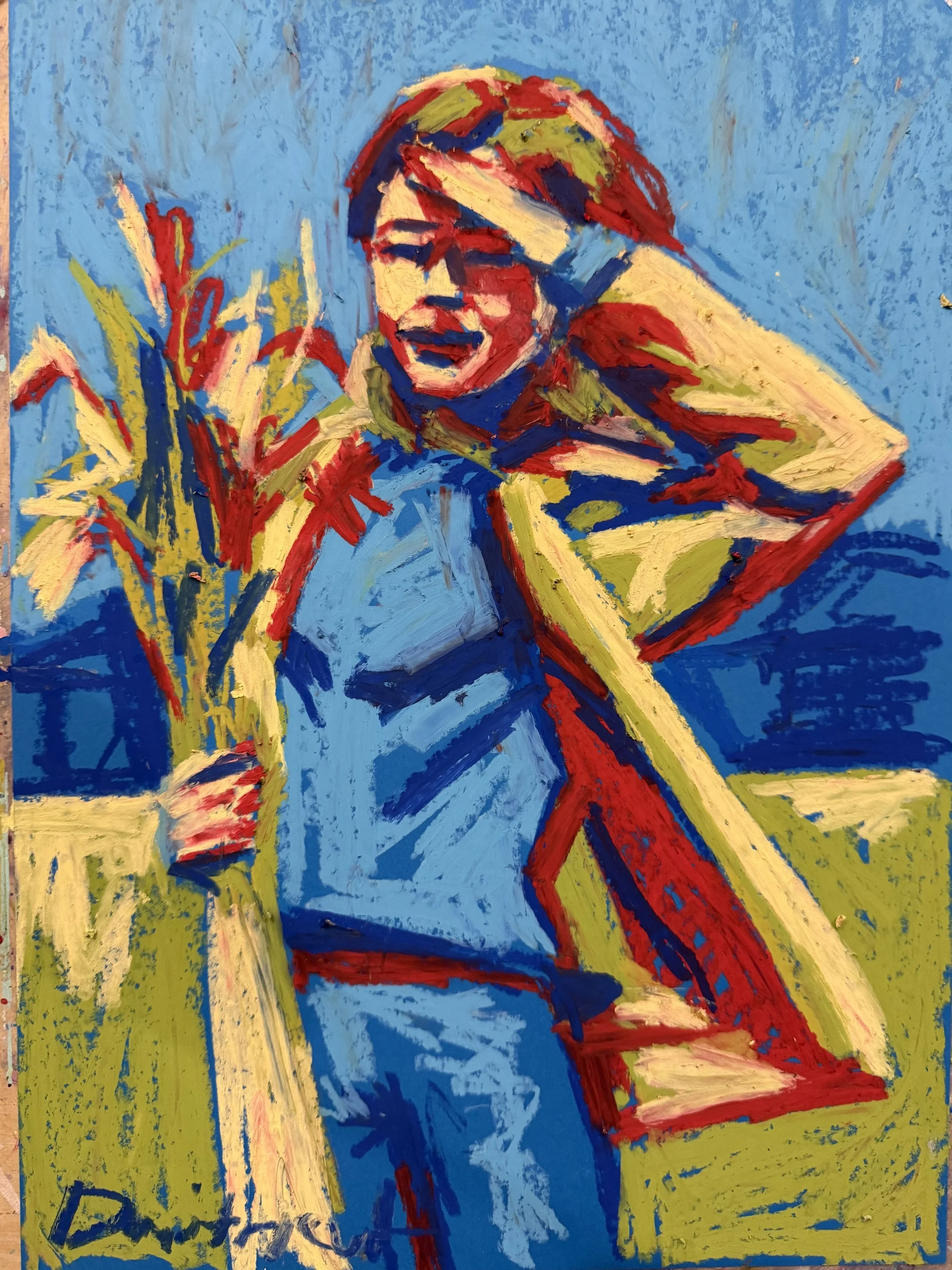 AFIELD, 2025
Oil pastel on color paper
16 1/2 × 11 4/5 in | 42 × 30 cm
Unique work
Includes a Certificate of Authenticity
US$450
