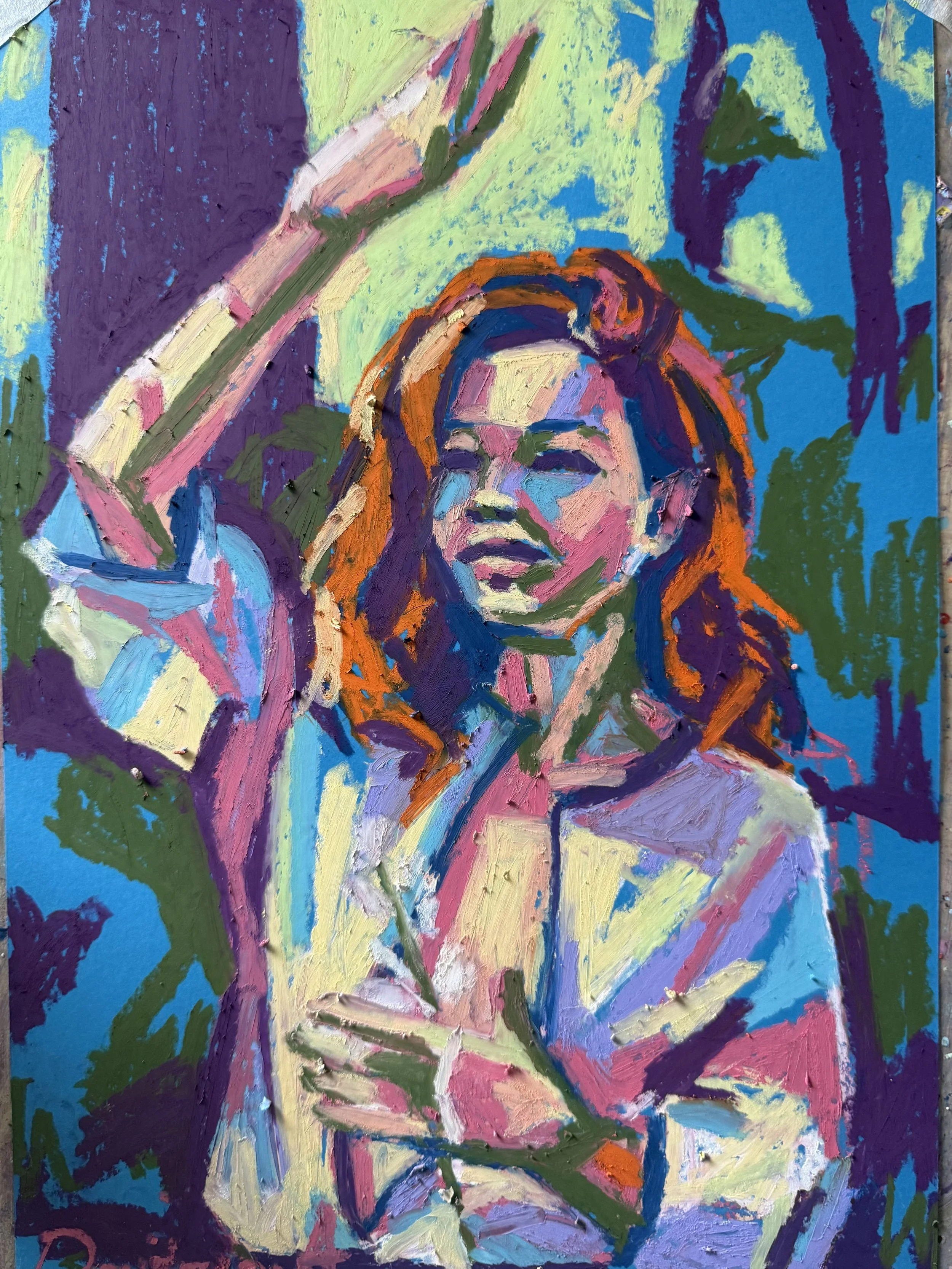REACHING LIGHT, 2025
Oil pastel on color paper
16 1/2 × 11 4/5 in | 42 × 30 cm
Unique work
Includes a Certificate of Authenticity
US$500
