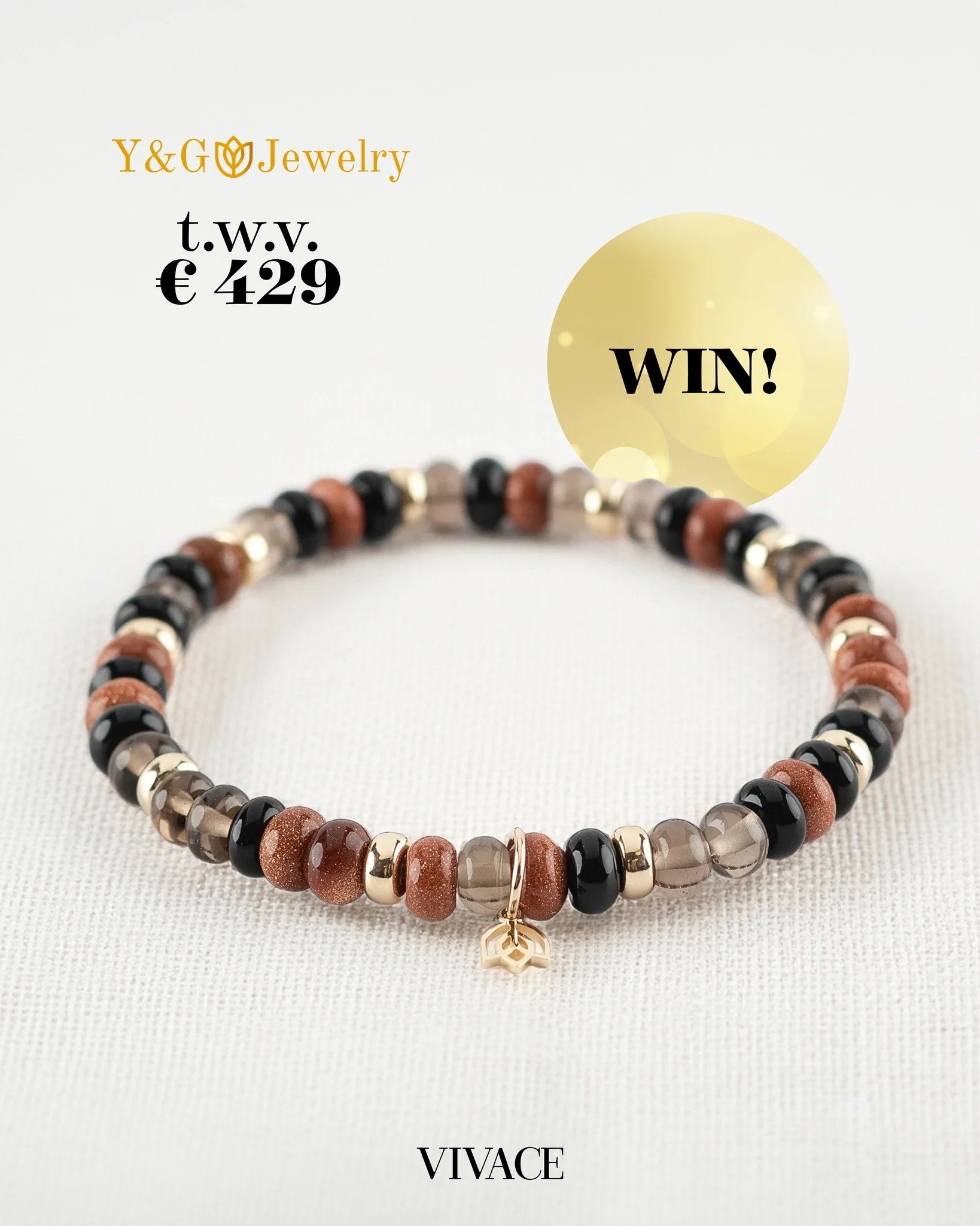 ✨ 𝗪𝗜𝗡 𝗱𝗲𝘇𝗲 𝗽𝗿𝗮𝗰𝗵𝘁𝗶𝗴𝗲 𝗮𝗿𝗺𝗯𝗮𝗻𝗱 𝘁.𝘄.𝘃. &euro; 𝟰𝟮𝟵 ✨

Deze armband is een echte blikvanger. Glitter &amp; Glamour! Hij maakt jouw outfit helemaal af en is perfect te combineren met andere gouden armbanden. De armband bestaat 