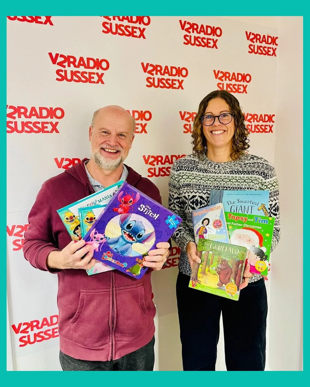 Enormous thanks to the V2 listeners for donating 135 shiny new books to the Toy Appeal! These will be delivered to the foodbanks in time for Christmas! Children&rsquo;s BookFest gives 250 books to 5 local foodbanks in December - Chichester, Bognor, M