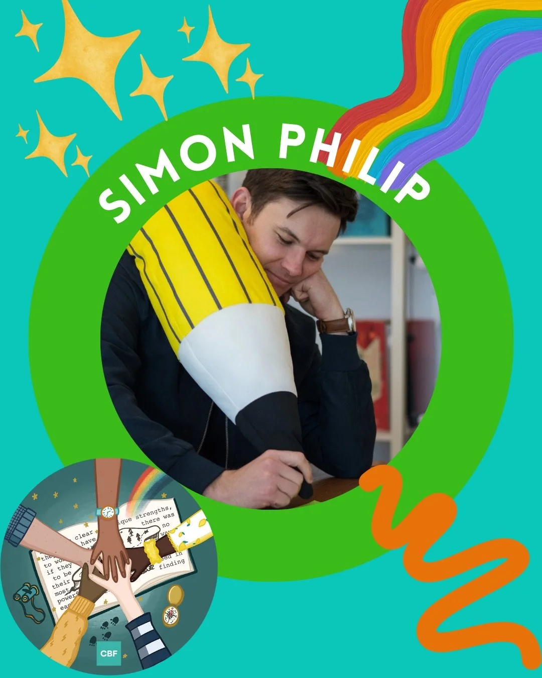 AUTHOR ANNOUNCEMENT 📣 

We can&rsquo;t wait to welcome Simon Philip to Children&rsquo;s BookFest Bognor! 🎉
Award-winning author of You Must Bring a Hat and I Really Want the Cake, Simon will be sharing his brand-new picture book Pedro Likes Everyth