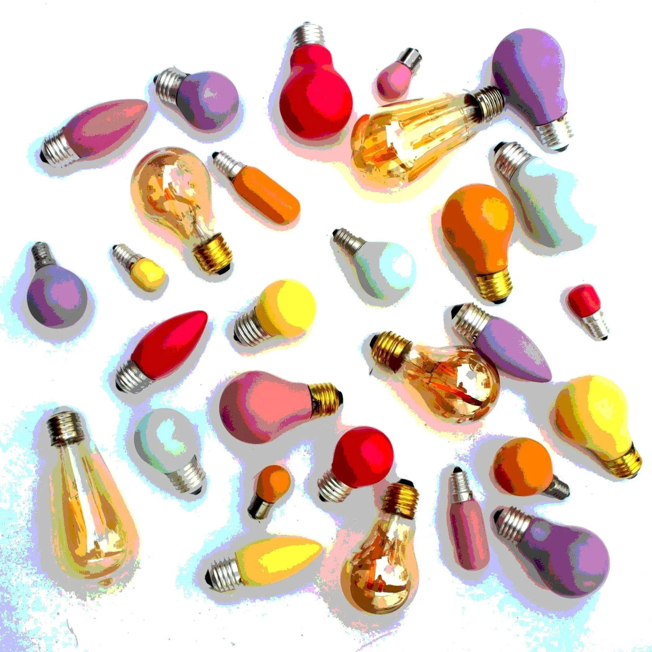 multicoloured lightbulbs photo