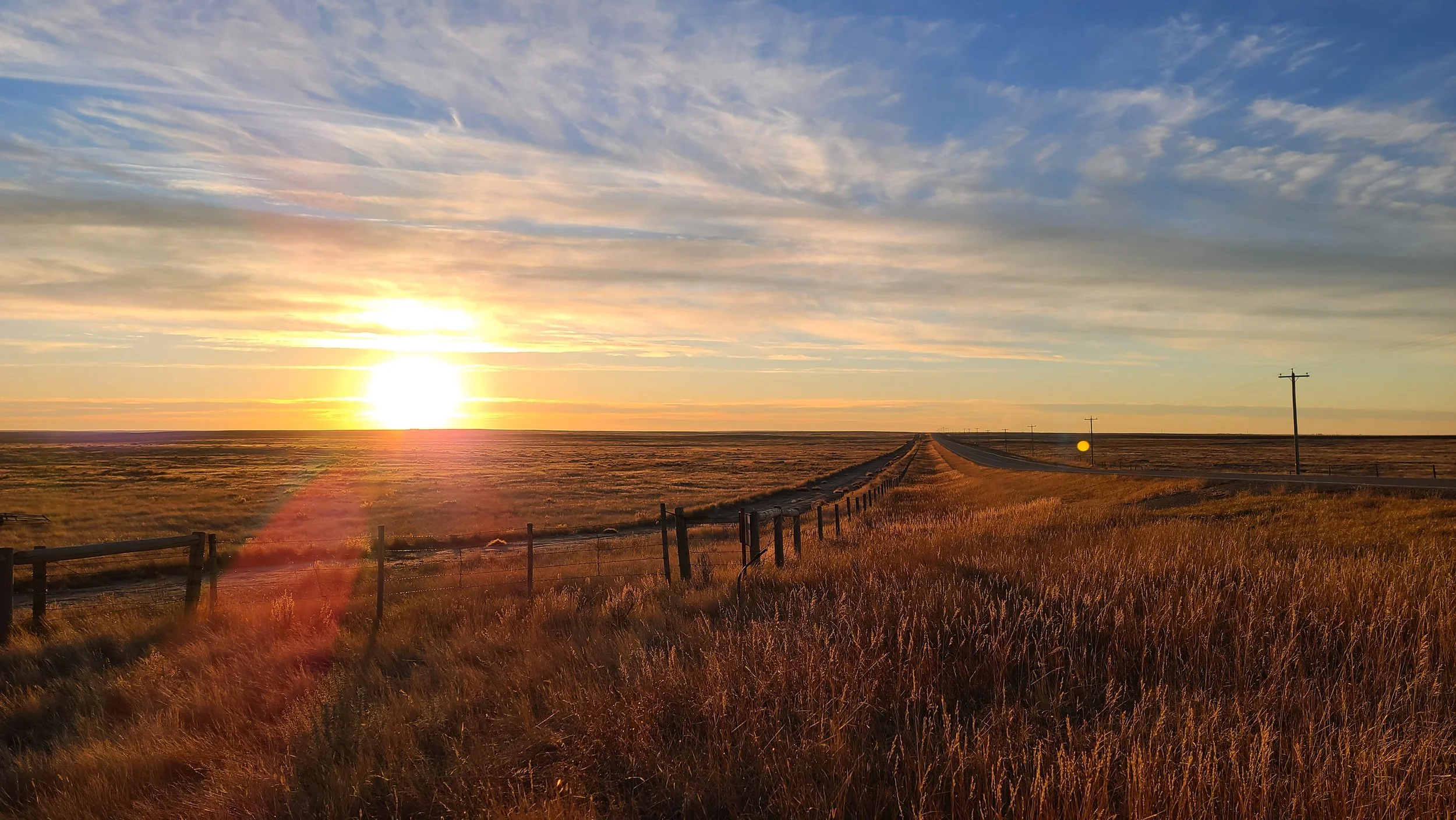 Sunset on the Alberta prairie