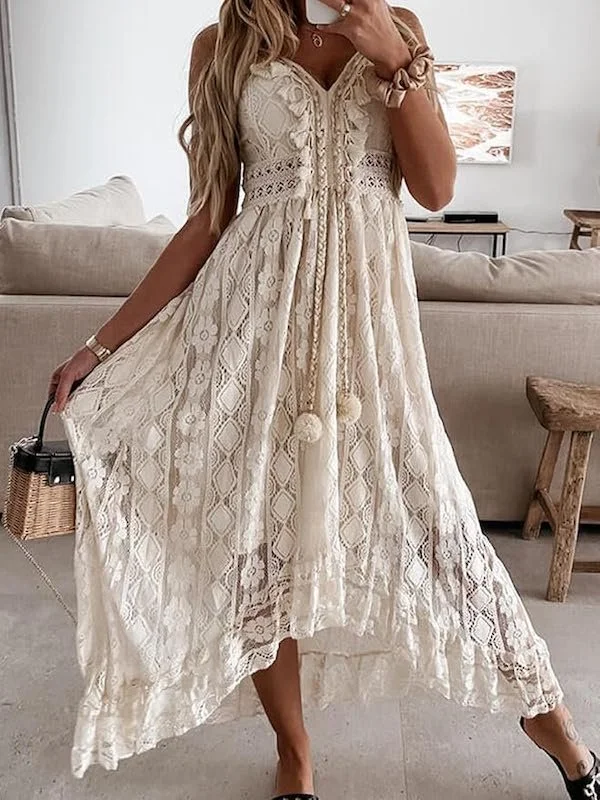 Best Spring Dresses On Amazon - Embroidered Floral Maxi Dress