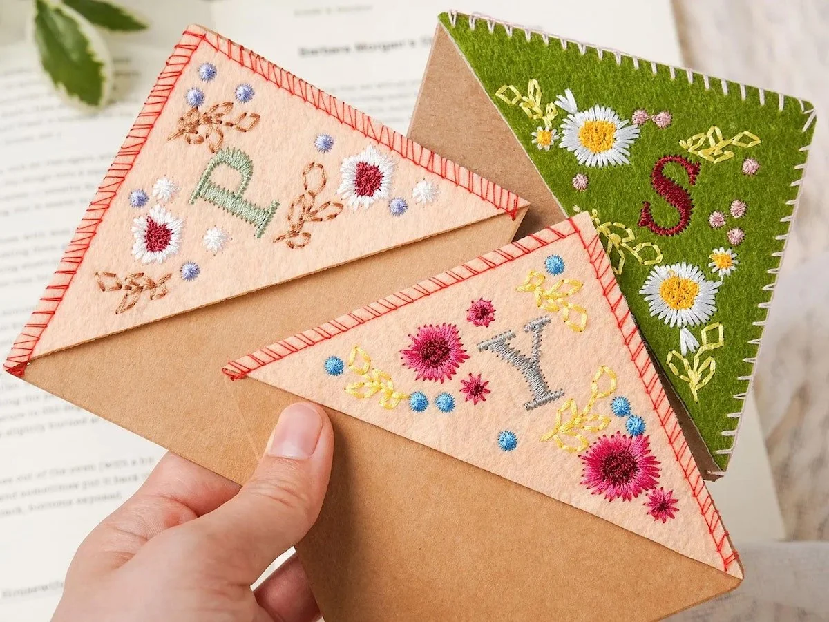 Gifts For Hard To Shop For People - Embroidered Initial Bookmark