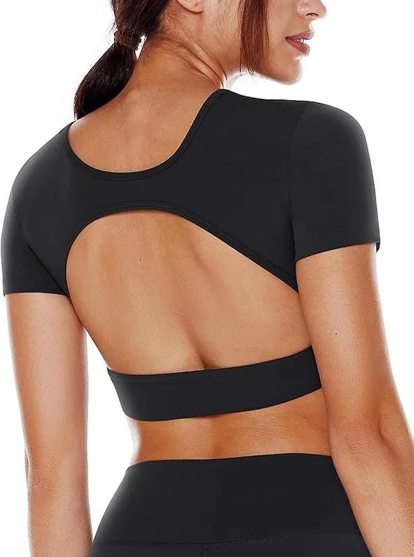 Best Workout Clothes On Amazon - Open Back Crop Tee