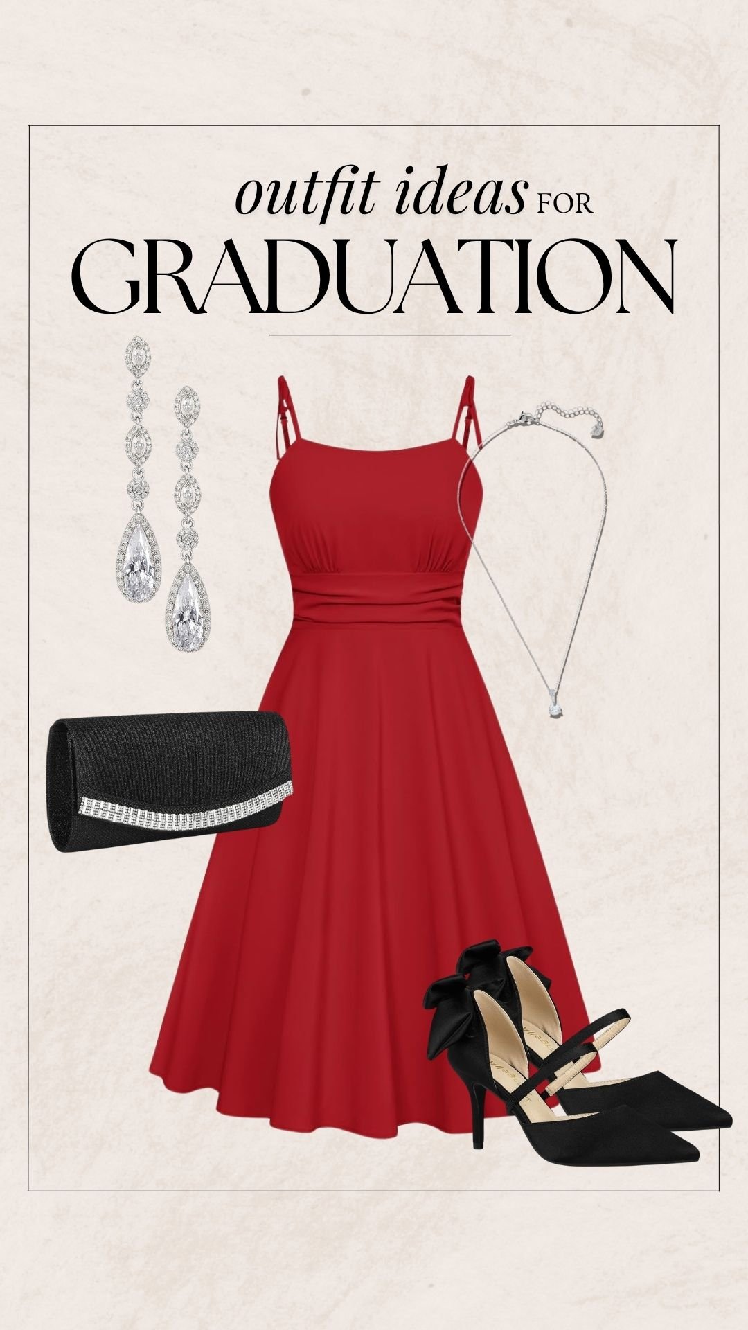 Graduation Outfit Ideas - Red Tank Dress
