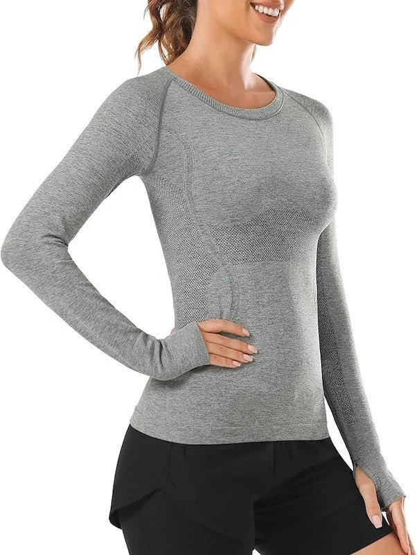 Best Workout Clothes On Amazon - Seamless Long Sleeve Running Shirt