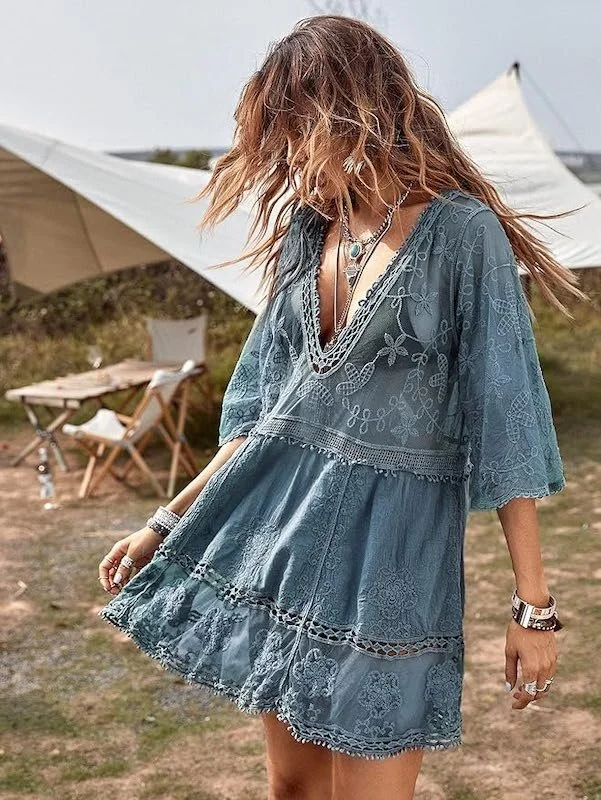 Amazon Finds - Lace Bikini Coverup Dress