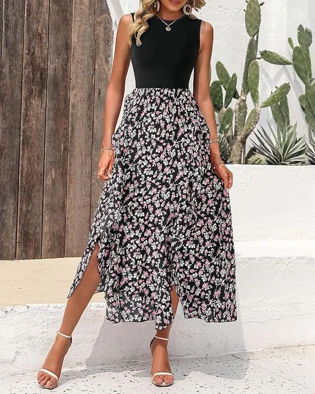 Best Spring Dresses On Amazon - Ruffled Floral Illusion Dress