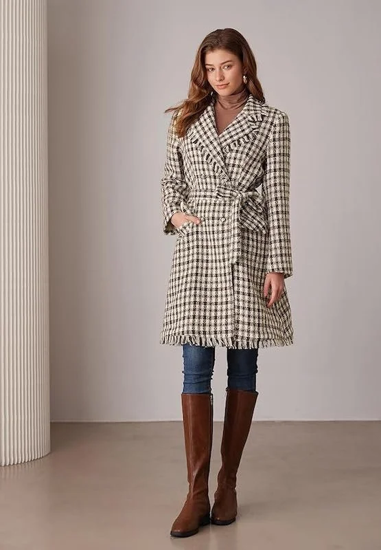 Amazon Prime Day Deals - Plaid Trench Coat