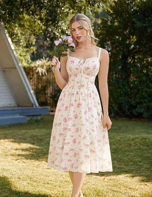 Best Spring Dresses On Amazon - Floral Tie Sundress