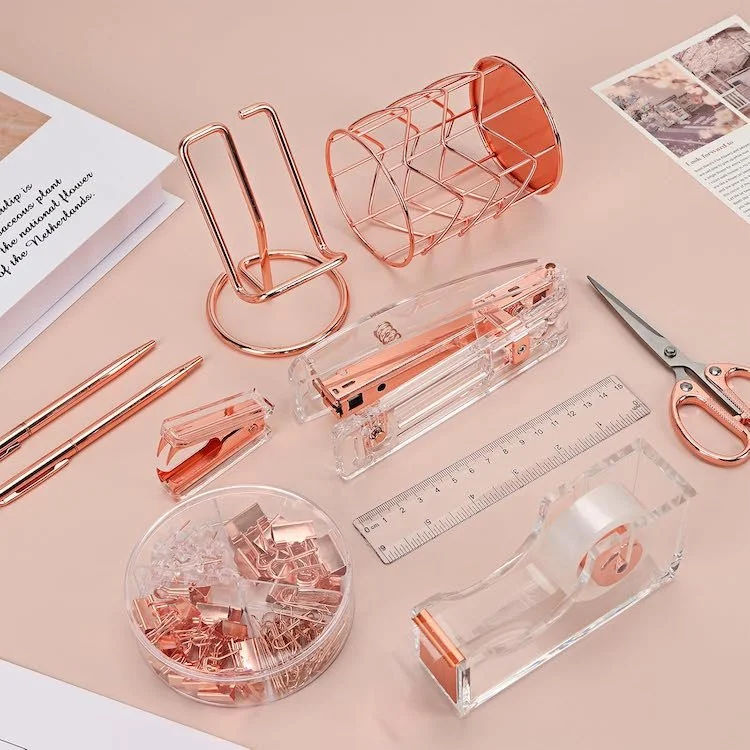 Best Aesthetic School Supplies - Rose Gold Accessories