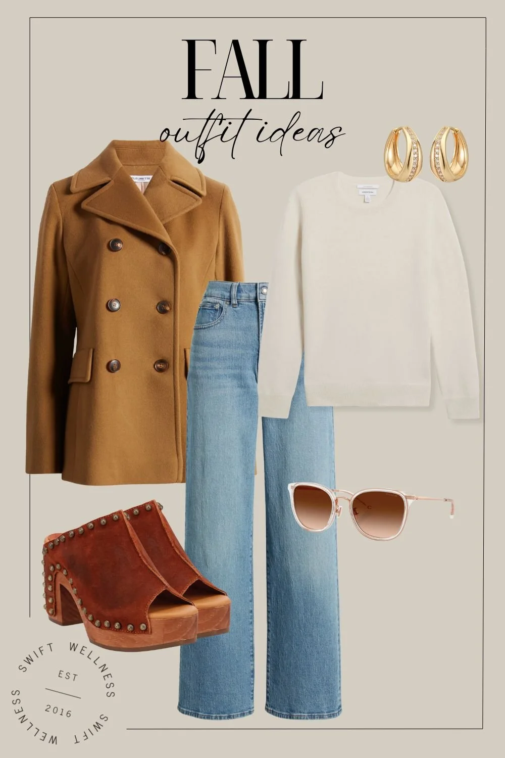 Fall Outfit Ideas - Tan Jacket + Sweater