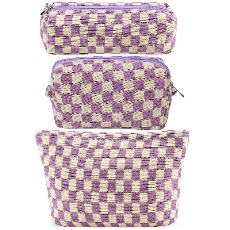 Best Aesthetic School Supplies - Checkered Wool Pencil Case