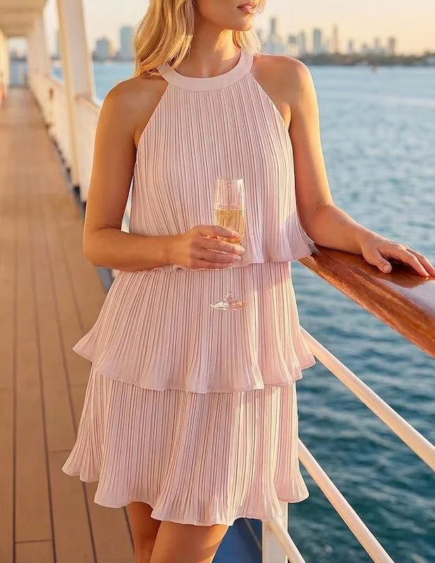 Best Spring Dresses On Amazon - Halter Tank Layered Dress