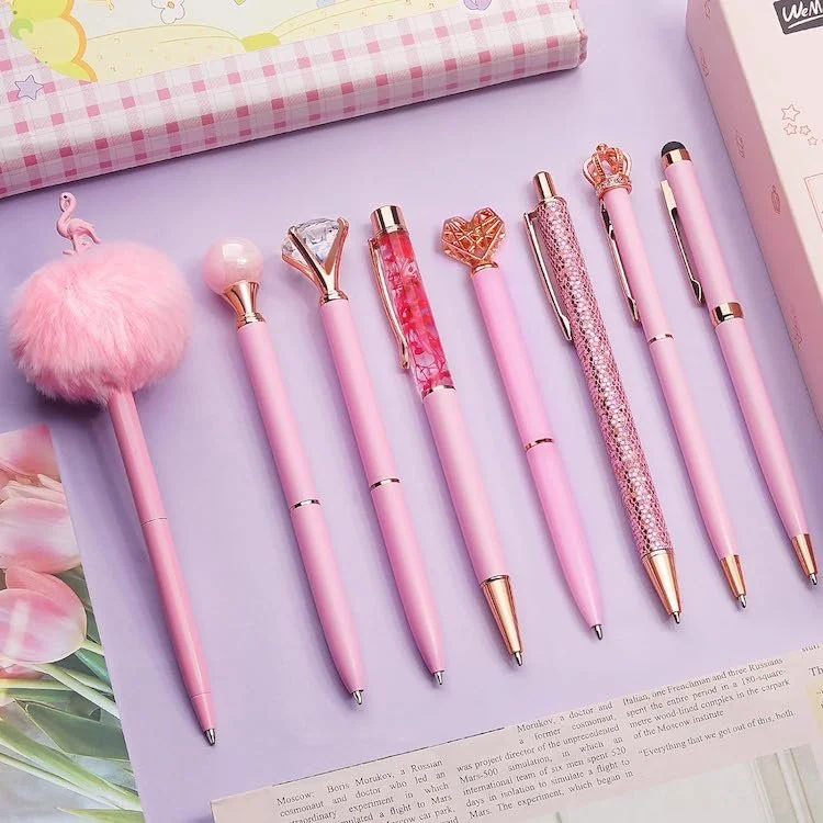 Best Aesthetic School Supplies - Crystal And Diamond Pen Set