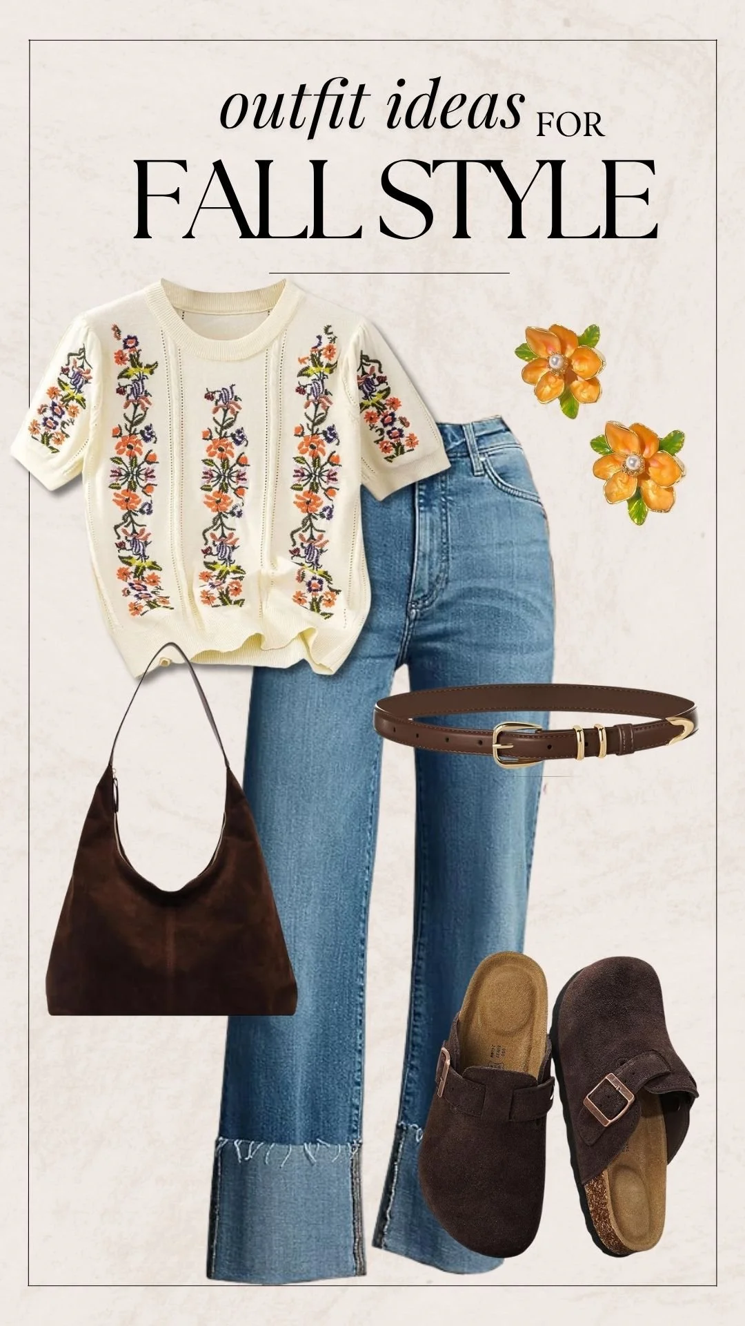 Casual Fall Outfits For Women - Boho Sweater + Jeans