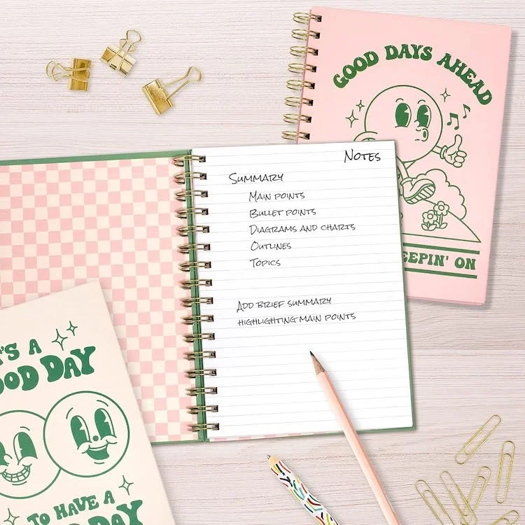Best Aesthetic School Supplies - Retro Hardcover Notebooks