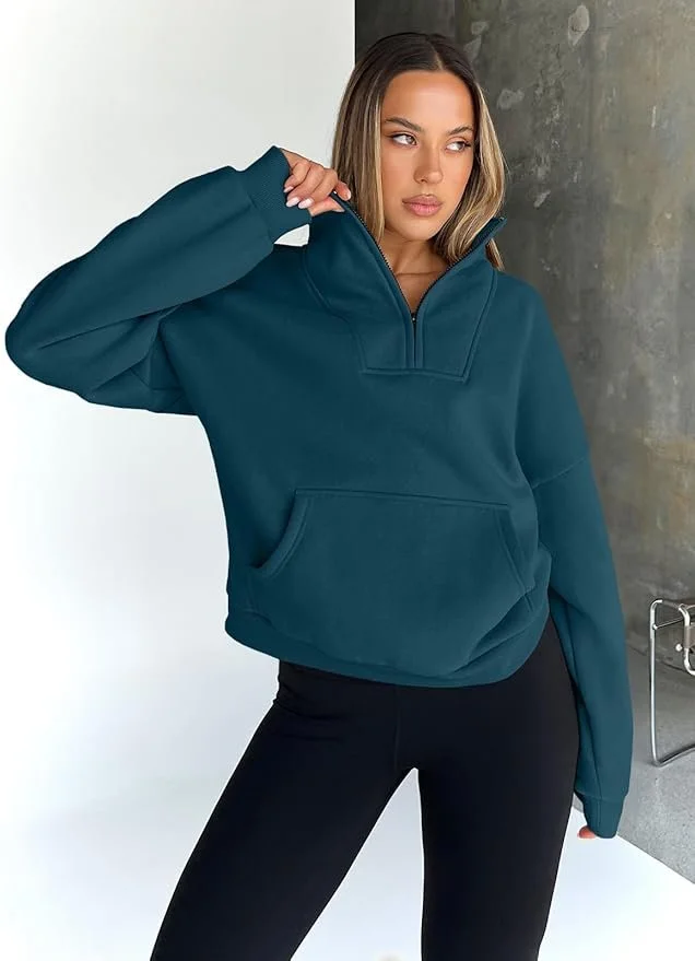 Best Workout Clothes On Amazon - Trendy Queen Half Zip Pullover